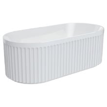 Eleanor Gloss White Acrylic Fluted Freestanding Bath